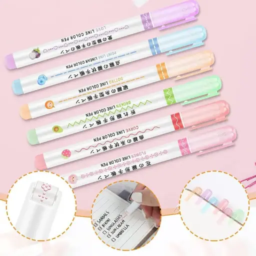 LINEAR COLOR PEN 6PC (DM-7008-6)